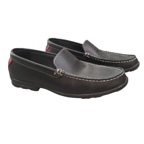 FootJoy Men's Loafers Golf Club Casuals Black Leather Driving Shoes‎ Size 9 - Picture 1 of 6